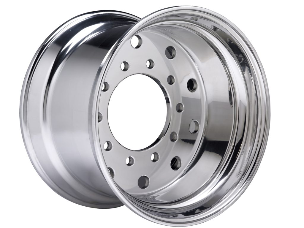 Automann aluminum wheel rim 22.500-inch by 14.000-inch hub pilot design for heavy-duty vehicles.