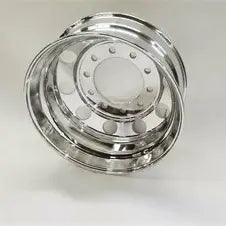 Automann hub pilot wheel rim, 22.5-inch x 8.25-inch Alubright inner, durable aluminum truck wheel rim.