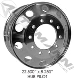 157.A225X825HP74M- Hub Pilot 22.5in X 8.25in Aluminum 7.4K - Nick's Truck Parts
