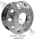 157.A245X825HP74 - Hub Pilot 24.5in X 8.25in Aluminum 7.4K - Nick's Truck Parts