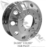 157.A245X825HP74M- Hub Pilot 24.5in X 8.25in Aluminum 7.4K - Nick's Truck Parts