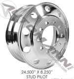 157.A245X825SP- Stud Pilot 24.500in X 8.250in Aluminum - Nick's Truck Parts