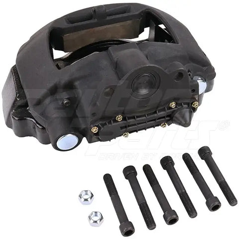 Automann Air Disc Brake Caliper with Carrier ADB22XV, silver metal component with mounting features and hydraulic connections.
