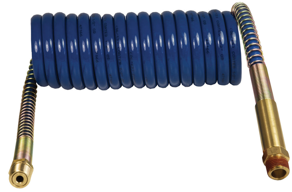 Tectran-16B12BH-Armorbrass-ArmoRed Nylon Aircoil with  Brass Handles - Nick's Truck Parts