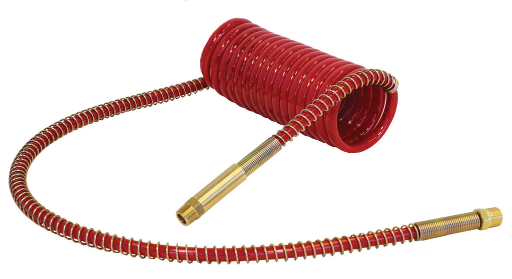 Tectran-16B1540RH-Armorbrass-ArmoRed Nylon Aircoil with  Brass Handles - Nick's Truck Parts