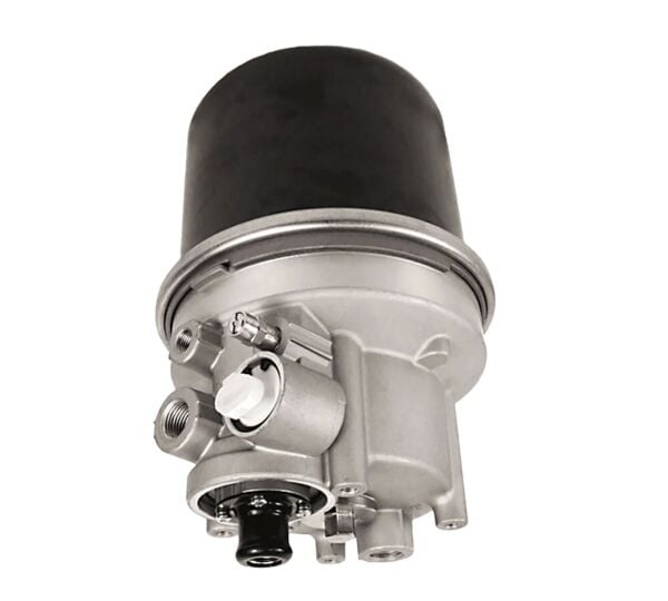 Automann AD9 Type 12V air dryer with compact design and electrical connections, used to remove moisture from air systems.
