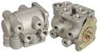 Automann 170.288323-PR4 brake pressure protection valve with metal body and inlet/outlet ports, used in vehicle brake systems.