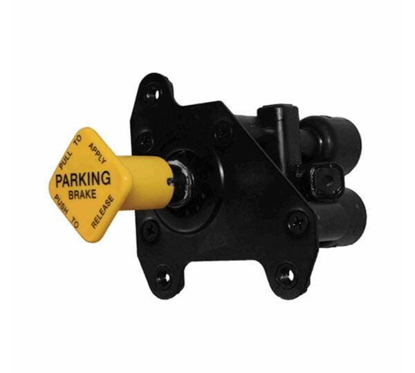 Automann PPDC Type dash control valve, industrial component with metal fittings and control mechanism, used in vehicle or machinery systems.