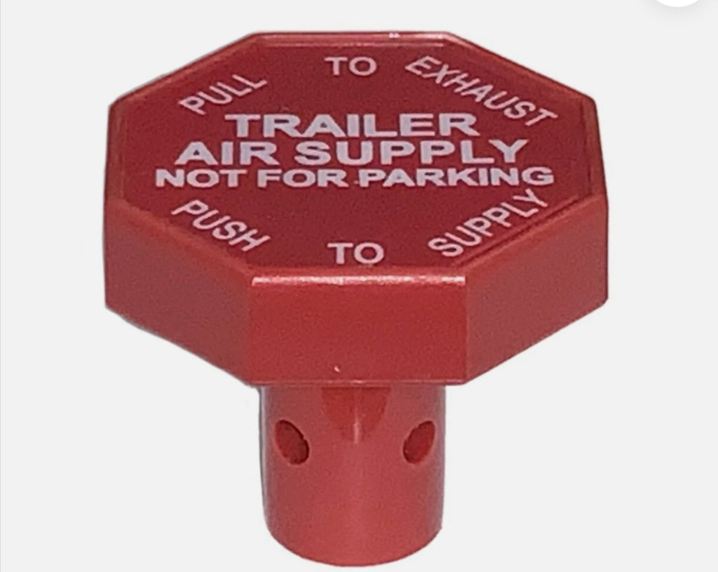 Red manifold dash knob from Automann with a 170.KN20900H model number, featuring a round shape and textured surface.