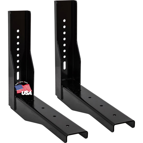 1701018- Pro Series Gloss Black Structural Steel Mounting Brackets - Nick's Truck Parts