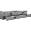 1701693- Buyers 21x18x96 Inch Diamond Tread Aluminum Heavy-Duty Flatbed Contractor Box
