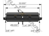 172.2000R- Air Tank 1425 Cubic in Vol 8.000in Dia - Nick's Truck Parts