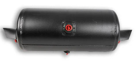 Automann air tank with 1488 cubic inch volume and 9.5-inch diameter, featuring a cylindrical shape and metallic surface.