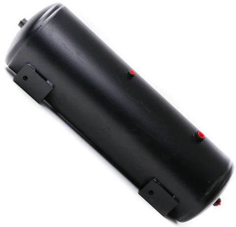 Automann 172.3694 air tank for Terex equipment, cylindrical metal air tank with mounting brackets and fittings.
