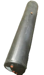 Automann ADIS DRM Type air reservoir showing cylindrical metal tank with mounting brackets and connection fittings.