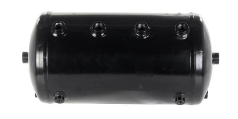 Automann 172.5125 air tank for Kenworth trucks, durable steel construction with mounting brackets, used in heavy-duty vehicle systems.