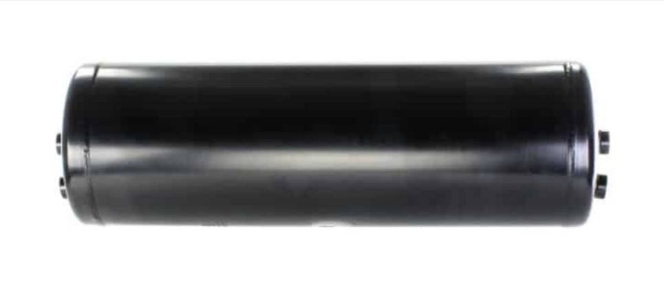 Automann 172.9242 air tank for Freightliner trucks, durable steel construction with mounting brackets, used in heavy-duty vehicle air systems.