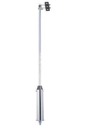 Automann stainless steel pogo stick, 50-inch height, with handles and footrests for jumping fun and outdoor activity.