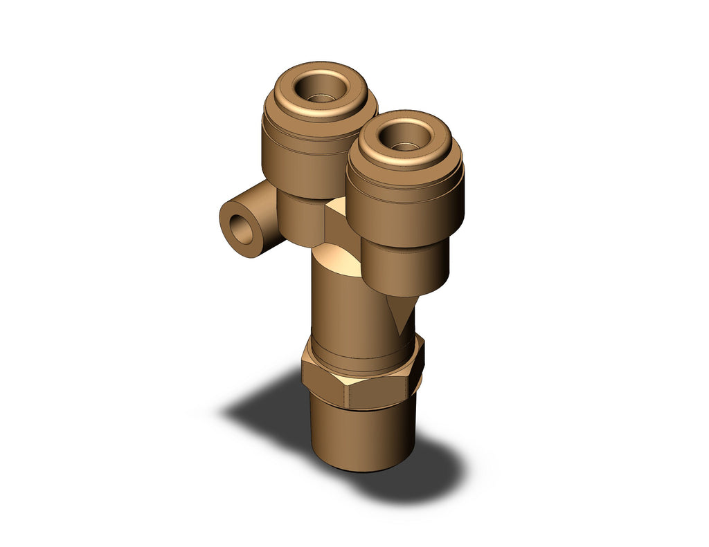 Automann brake valve 177.116144-PLC Male Branch Y fitting, 1/4 inch x 1/4 inch for hydraulic brake systems