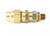 Automann swivel hose coupling 3/8 inch by 1/4 NPT hose fitting showing metal construction and threaded connection
