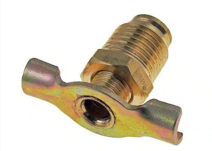 Automann 177.4020 external seat drain valve with 1/8 inch NPT for fluid drainage and maintenance.