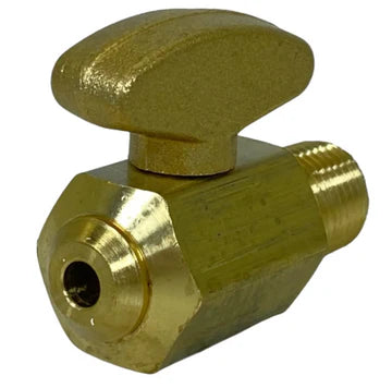 Automann drain valve with wing handle, 1/4 inch NPT connection, featuring a durable metal body for fluid control.