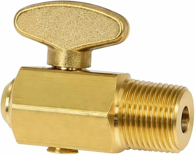 Automann drain valve with wing handle, 3/8 inch NPT, used for fluid drainage systems, featuring a durable metal construction.