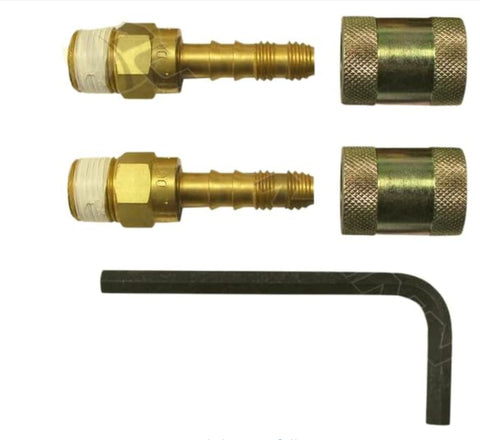 Automann hose fitting repair kit with 3/8-inch NPT and 3/8-inch ID hose fitting for repairs