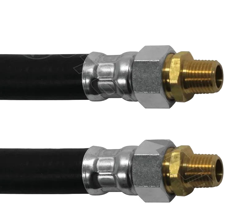 Automann 177.73816 brake air hose assembly with 1/2 inch and 3/8 inch swivels, 16-inch length for vehicle brake systems