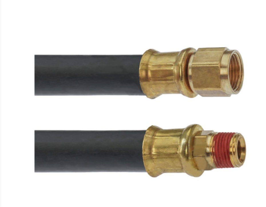 Automann 177.75123 brake air hose assembly with 1/2 inch SAE and 3/8 NPT fittings, flexible rubber hose for brake systems.