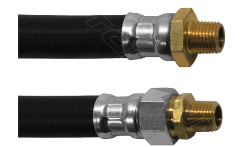 Automann 177.7812 brake air hose assembly with 1/2 inch ID and 3/8 NPT fittings, 12-inch length, flexible and durable.