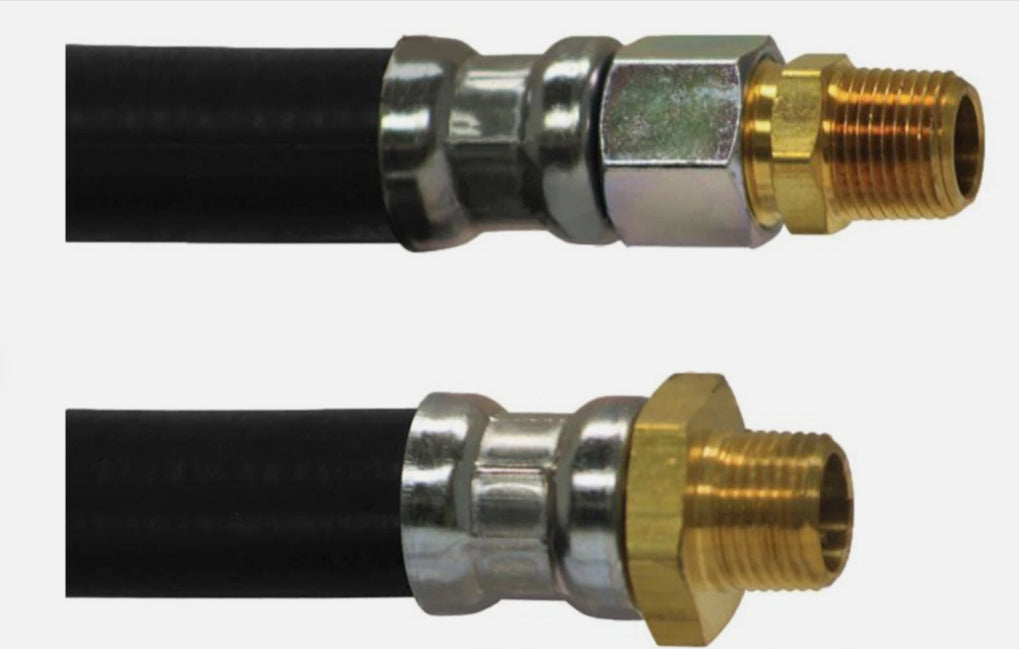 Automann 177.7846 brake air hose assembly, 1/2 inch internal diameter, 3/8 NPT fittings, 46-inch length.