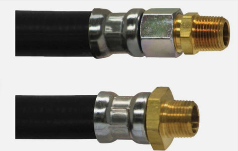 Automann 177.7846 brake air hose assembly, 1/2 inch internal diameter, 3/8 NPT fittings, 46-inch length.