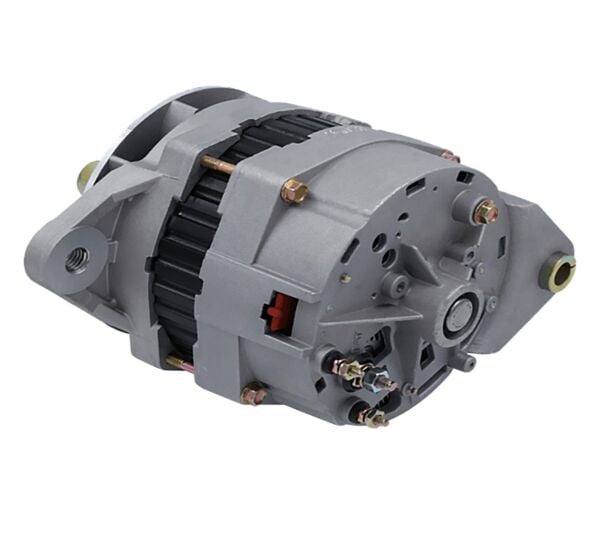 Automann 178.22SI-145AJ 145 Amp J Mount Alternator showing side view with pulley and mounting bracket.