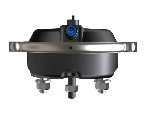 Automann MGM Service Chamber C30 Neoprene brake chamber with metal fittings and rubber diaphragm for vehicle brake systems.
