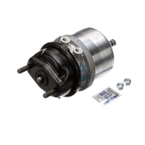 Automann brake chamber 179.MMJB2224DT751 MGM ADB Spring Brake MJB2224DT showing metal housing and mounting components