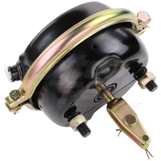 Dayton SC30L-Type 30 long stroke service chamber brake, shown in a detailed view with mounting components and industrial application.