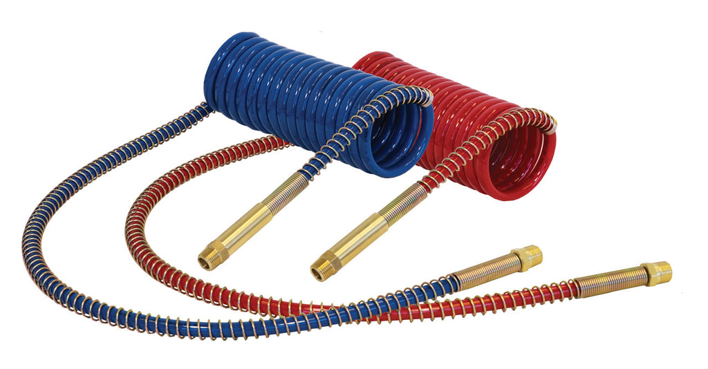 Tectran-17B20-40H-Armorbrass-ArmoRed Nylon Aircoil Set with  Brass Handles - Nick's Truck Parts