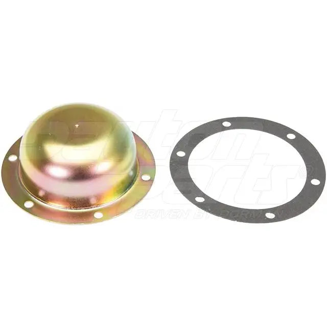 Automann stamped steel hub cap with grease fitting for vehicle wheels, durable automotive wheel cover.