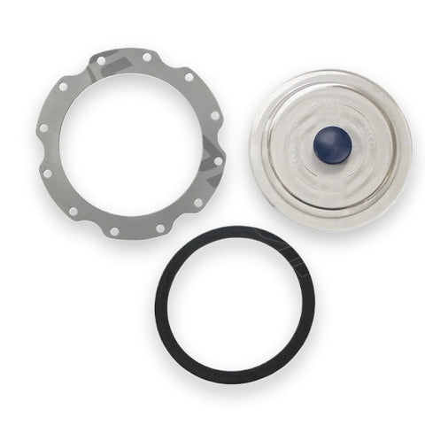 Automann hub cap window kit with metal clips and plastic frame, designed for automotive wheel hub covers.