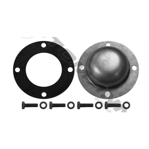 Automann hub cap with hardware, designed for vehicle wheels, featuring a sleek metallic finish and secure mounting hardware.
