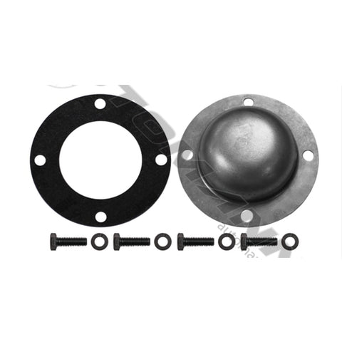 Automann hub cap with hardware, designed for vehicle wheels, featuring a sleek metallic finish and secure mounting hardware.