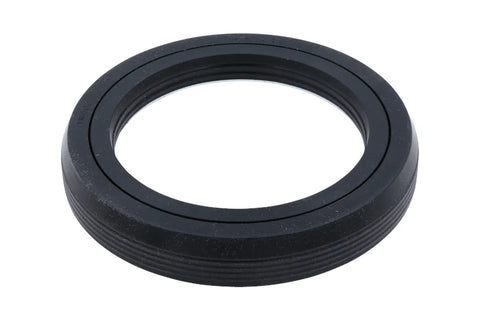 Automann 181.EB701 e-Barrier trailer axle wheel seal mounted on trailer wheel, showing durable sealing surface for axle protection.