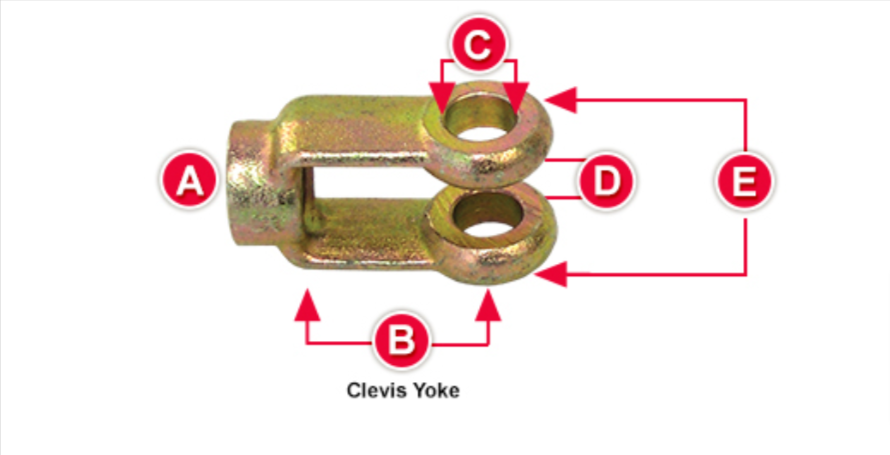 Tectran 2008-7- Clevis Yoke (PKG of 3) - Nick's Truck Parts