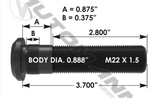 201.6128- Wheel Stud - Nick's Truck Parts