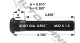 201.6130 - Wheel Stud - Nick's Truck Parts