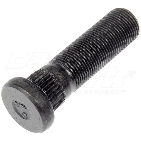 Automann E-11712-Metric Serrated Stud for wheel end applications, shown in a close-up image highlighting its serrated design and metal finish.