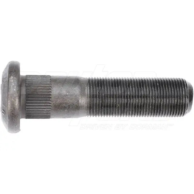 Automann E-10222-Metric Serrated Stud for wheel end applications, showing the textured metal surface and threading detail.
