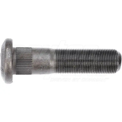 Automann E-10222-Metric Serrated Stud for wheel end applications, showing the textured metal surface and threading detail.