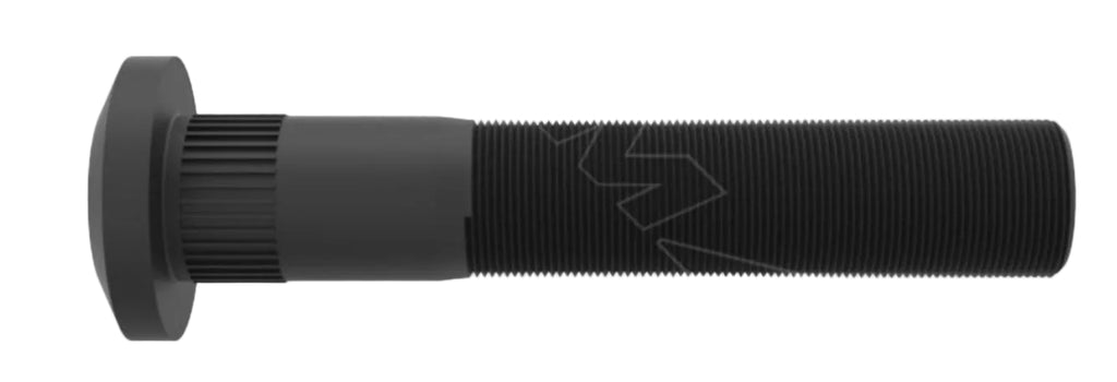 Automann 201.6223 metric serrated stud with right-hand threading, showing the textured serrated surface and threaded end.